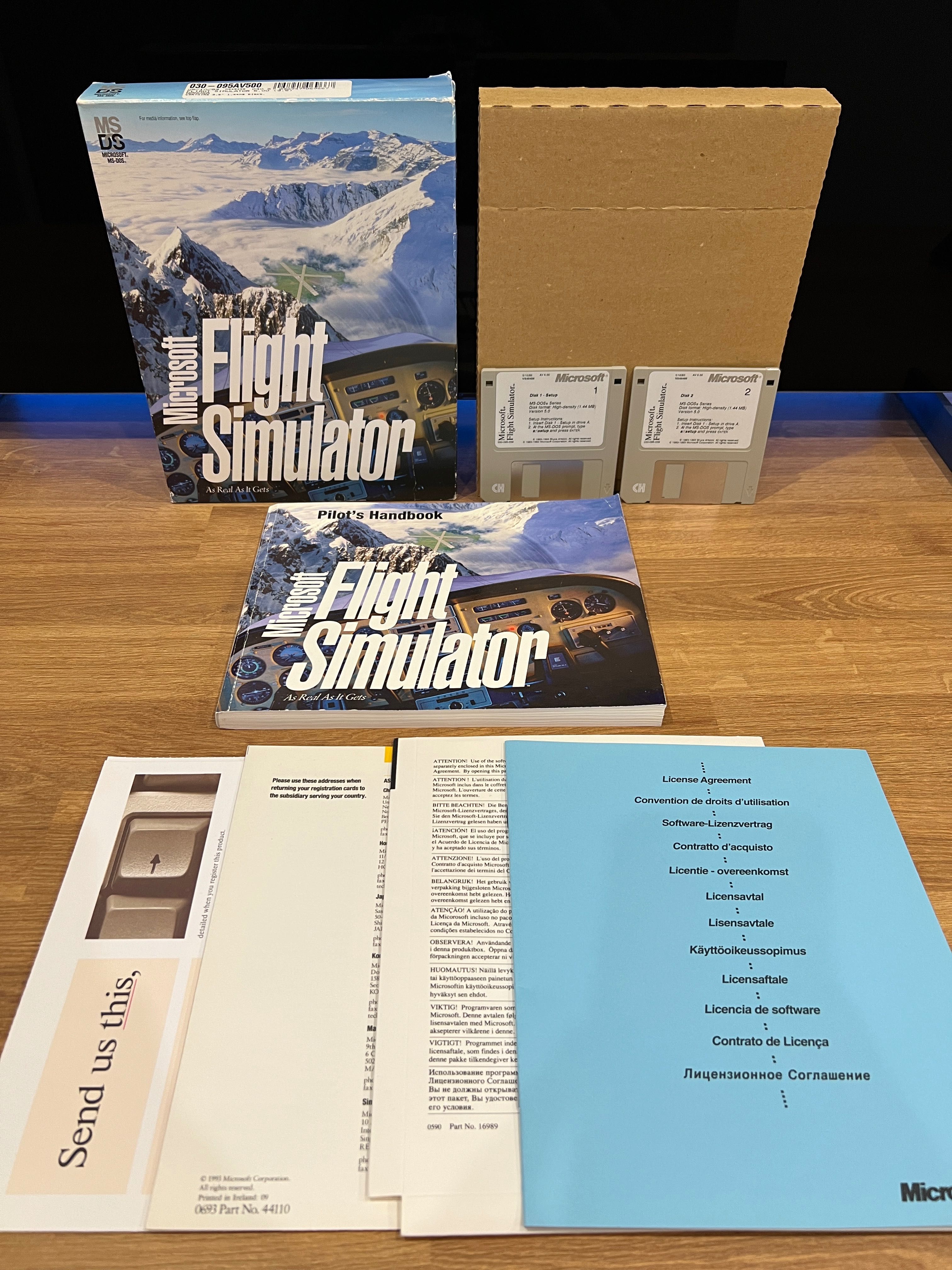 Microsoft Flight Simulator 5.0 (PC EN 1993) BIG BOX premierowe wydanie