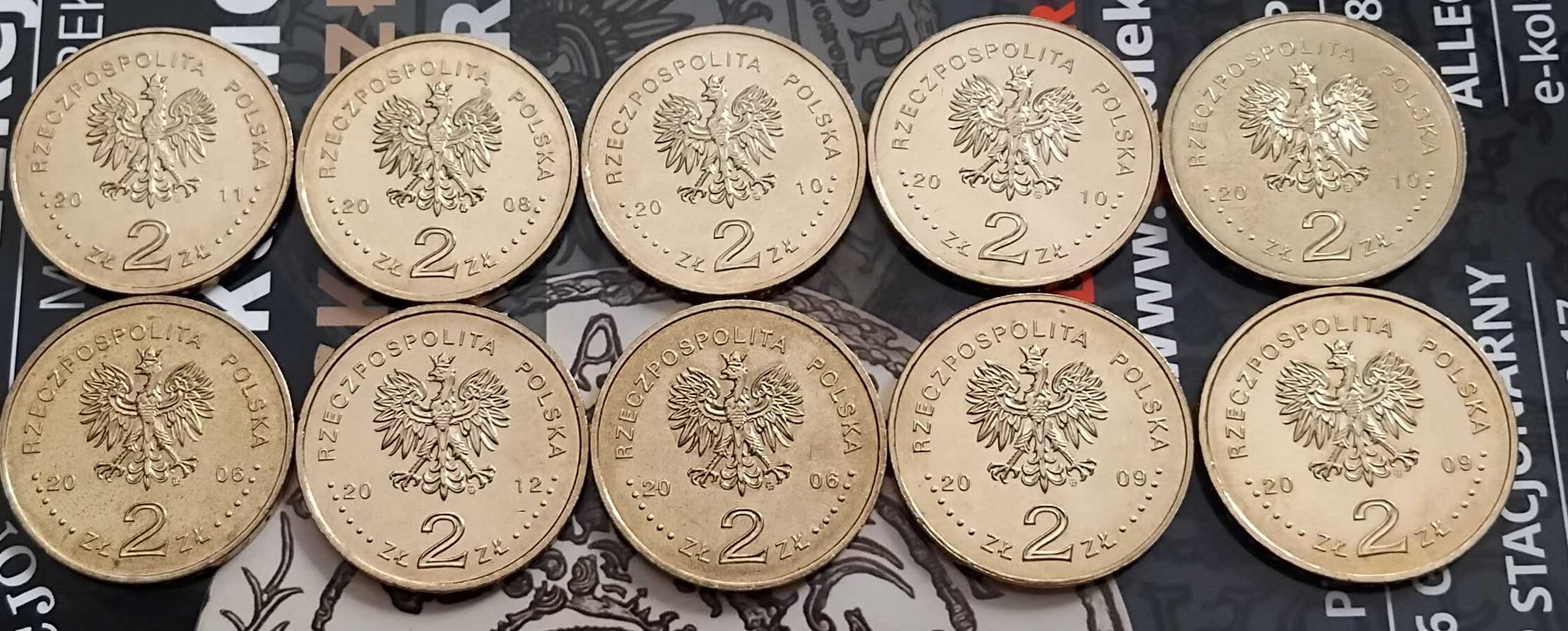 10 szt monet okolicznościowych  2 zł GN 3