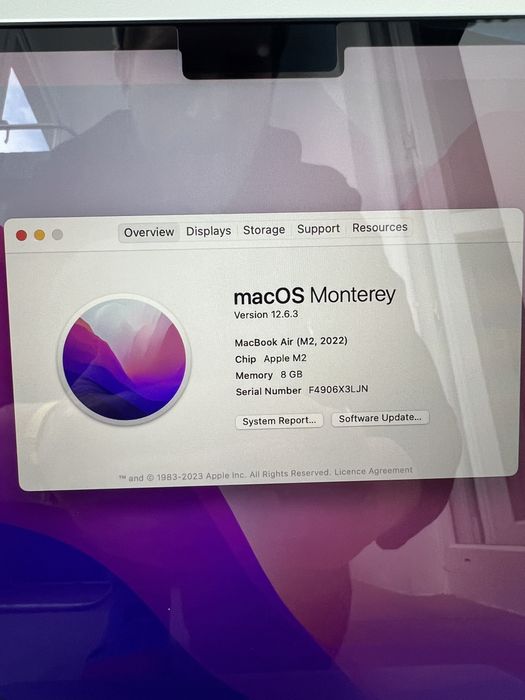 690$ MacBook Air 13" 2022 MLXY3 M2 / 8 GB / 256gb SSD ЯК НОВИЙ