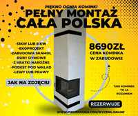 Kompletny kominek narożny - materiał z montażem 8690zł