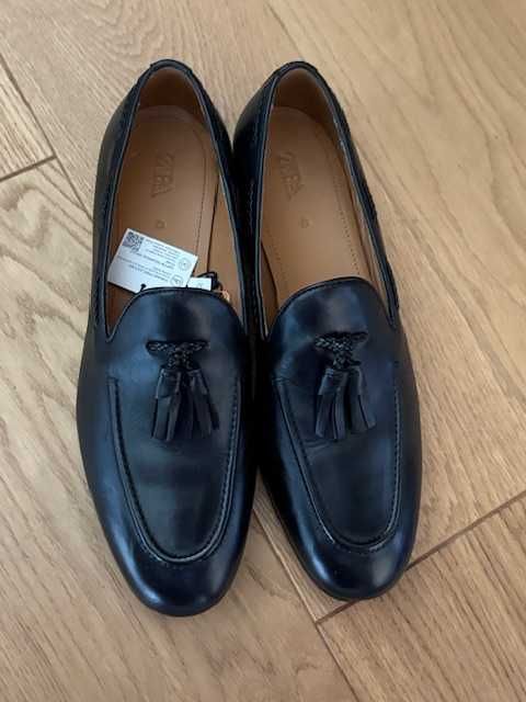 ZARA męskie buty skórzane mokasyny slippersy 43