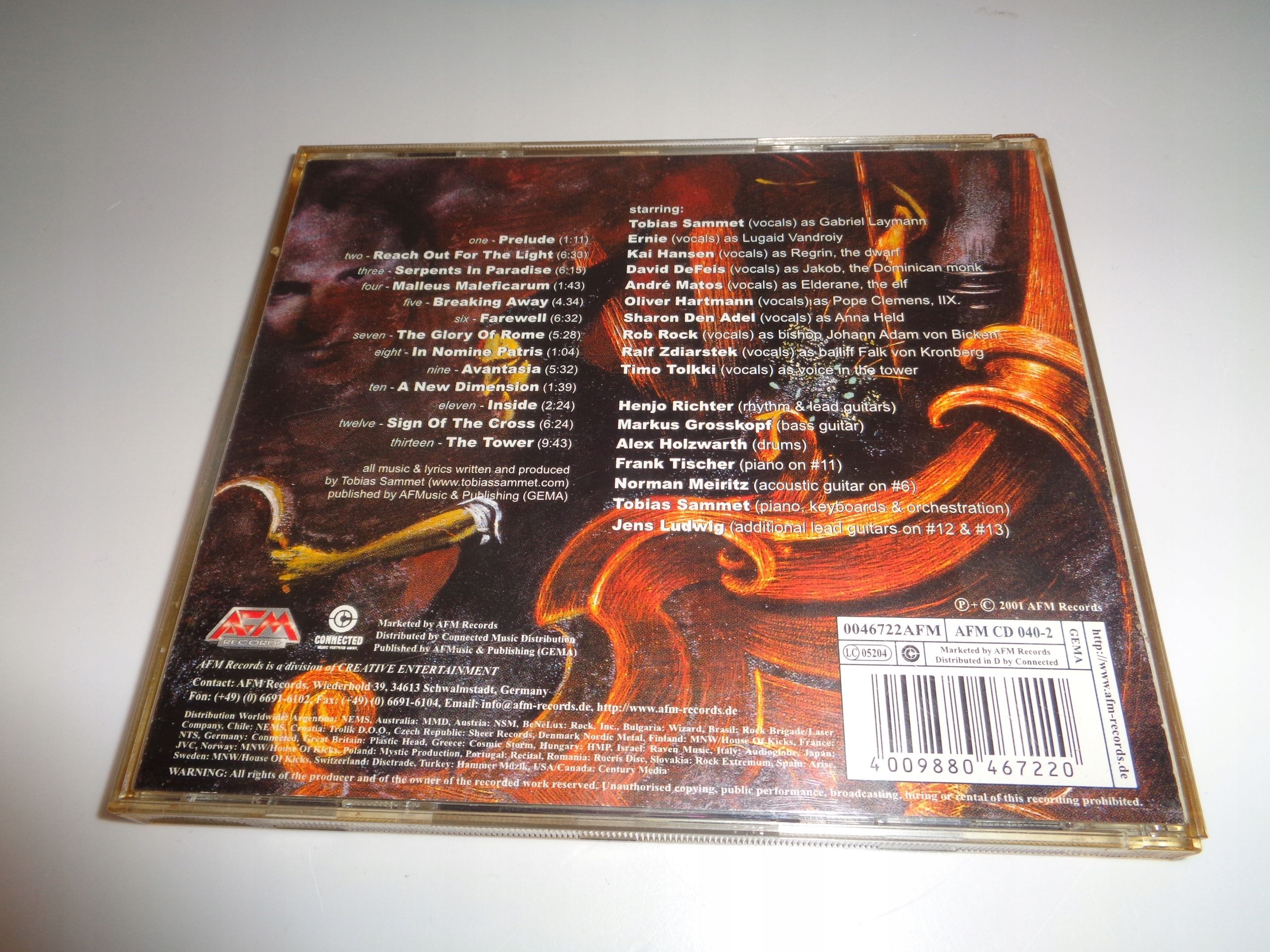 The Metal Opera Tobias Sammet's Avantasia cd *