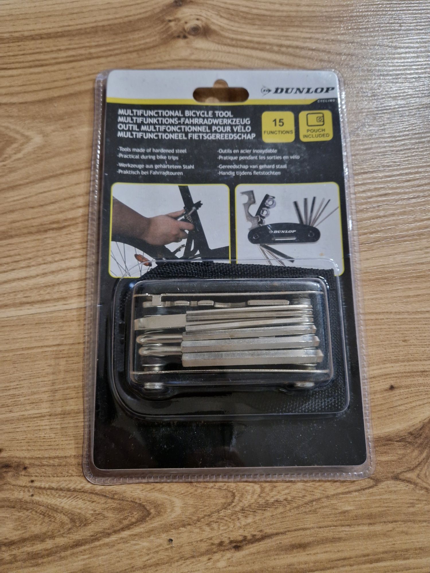 Zestaw narzędzi rowerowych 15 funkcji + etui DUNLOP
