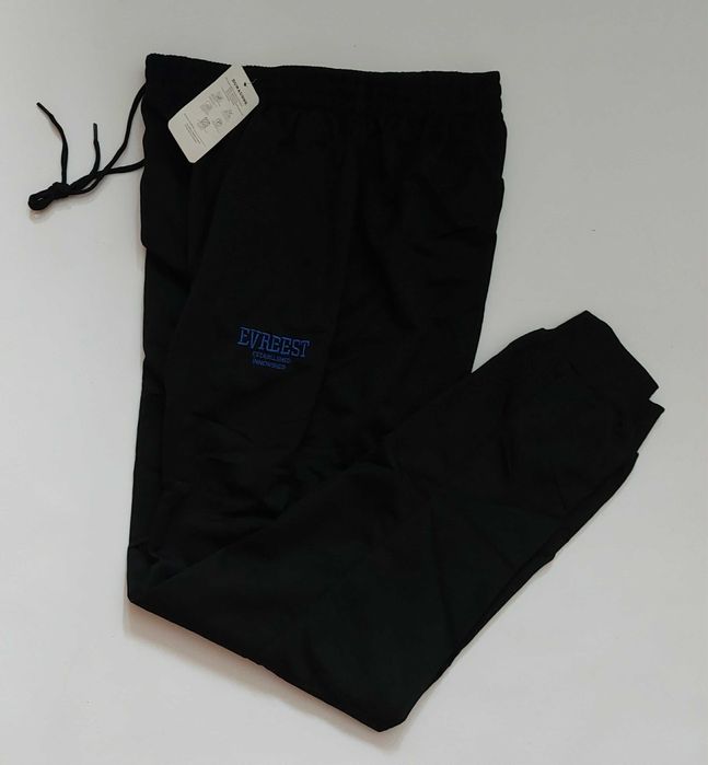 Spodnie męskie dresowe ze ściągaczami Dunauone napis r. M pas 64-90 cm