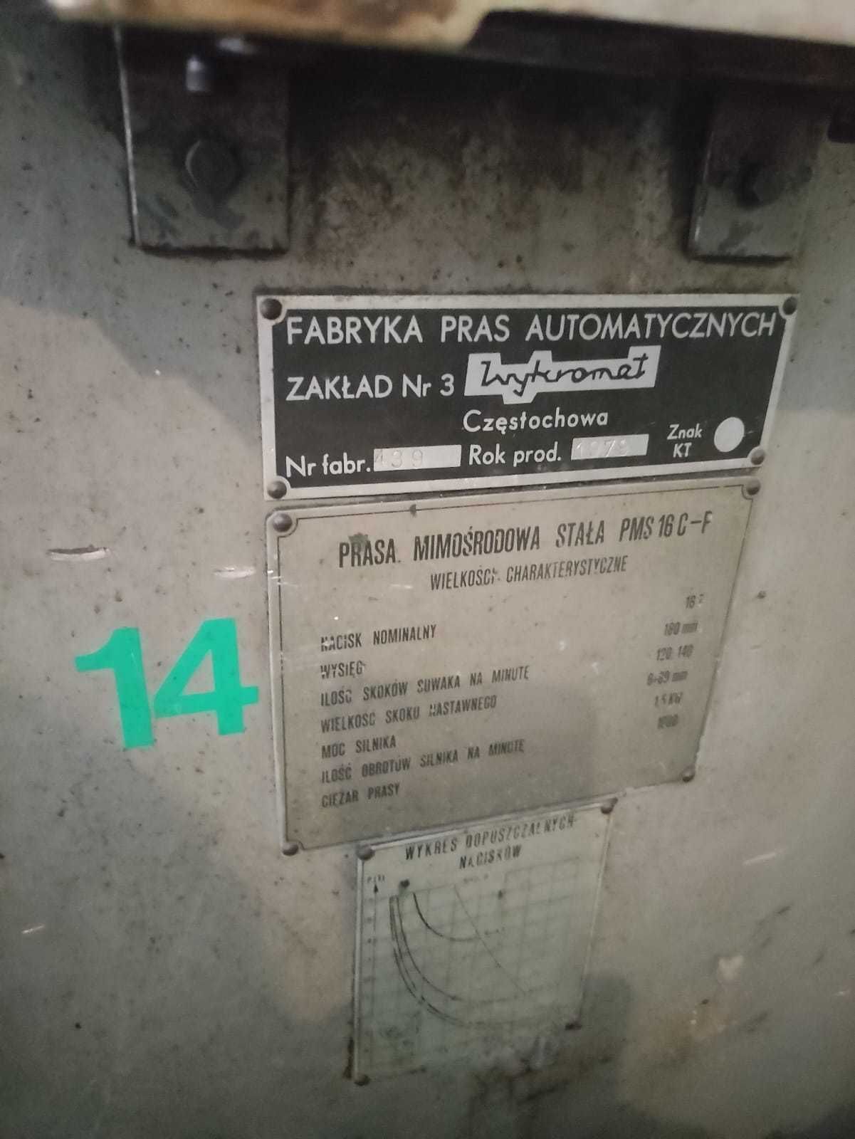 Prasa mimośrodowa PMS 16 C-F