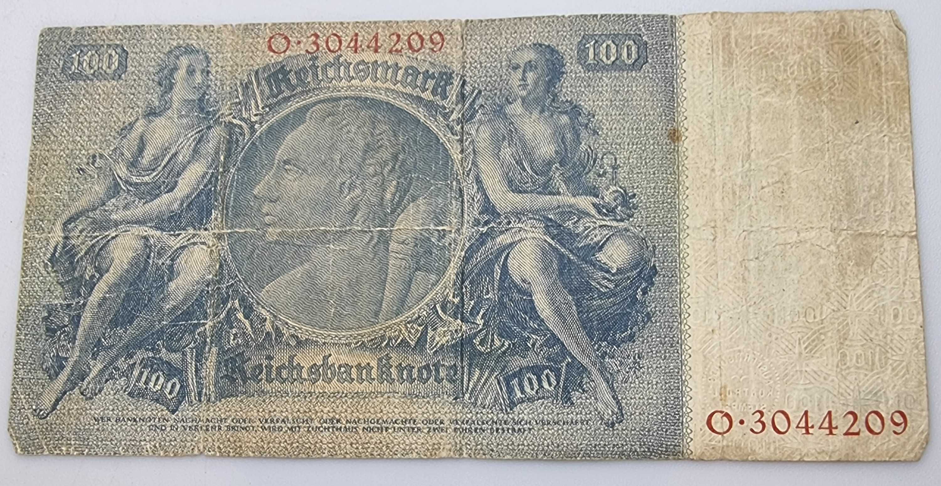 100 Reichsmark Banknot Niemcy 1935 rok .