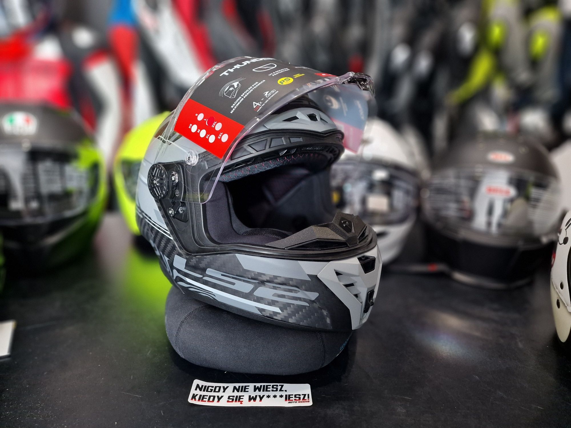 LS2 FF805 Thunder GP Aero Polar Matt Black Full Face Helmet !gratisy!