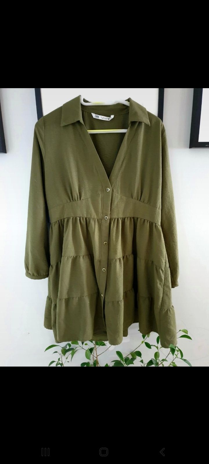 sukienka Zara khaki