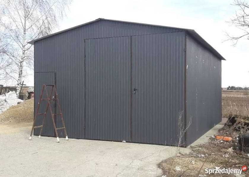 Grafitowy GARAŻ BLASZANY - Magazyn Wiata - Hala Stalowa - GRZYWSTAL
