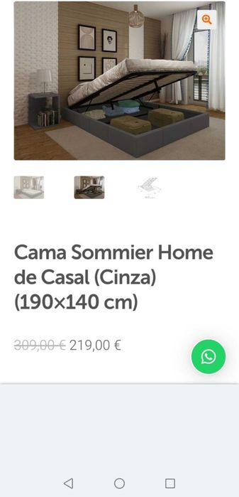 Cama sommier nova 140×190