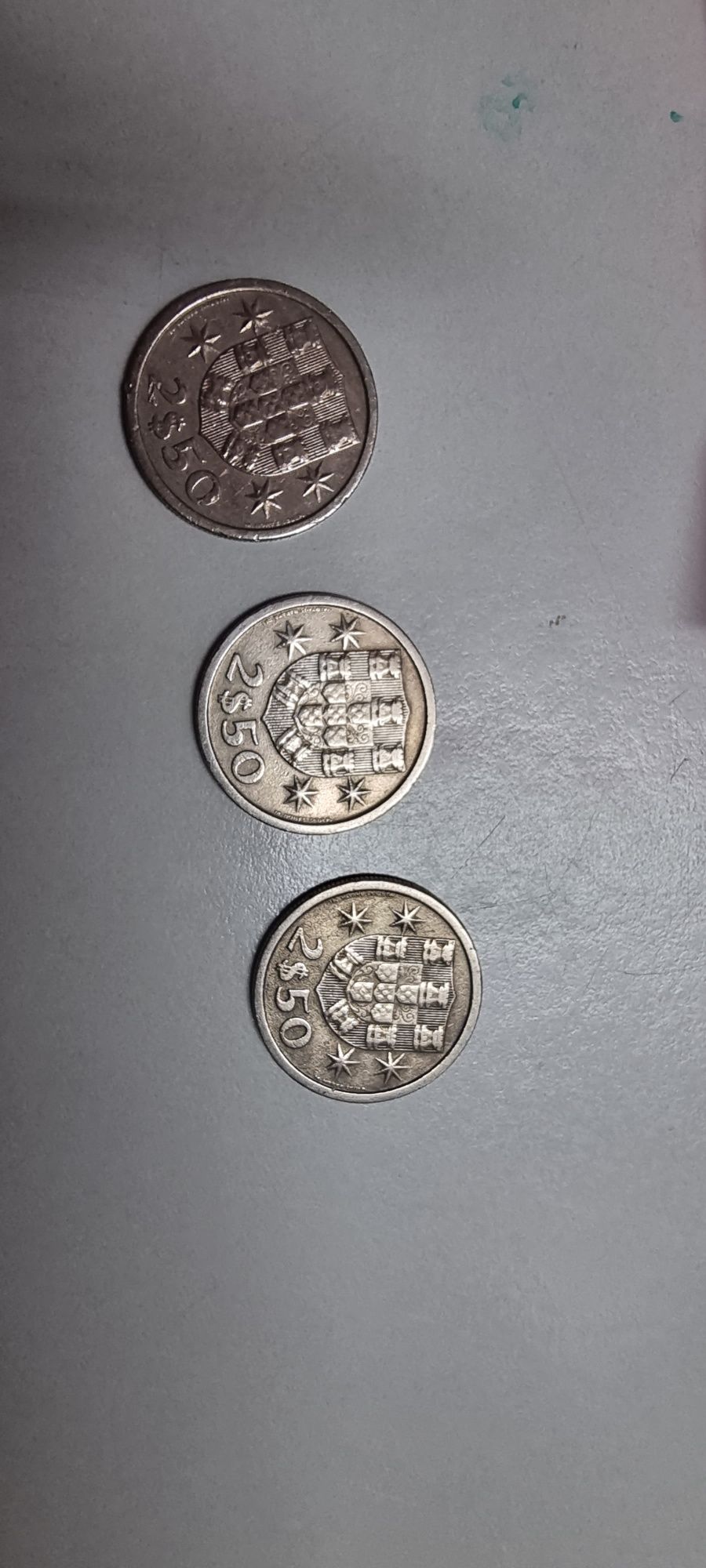 3 moedas de 2€50 de 1967