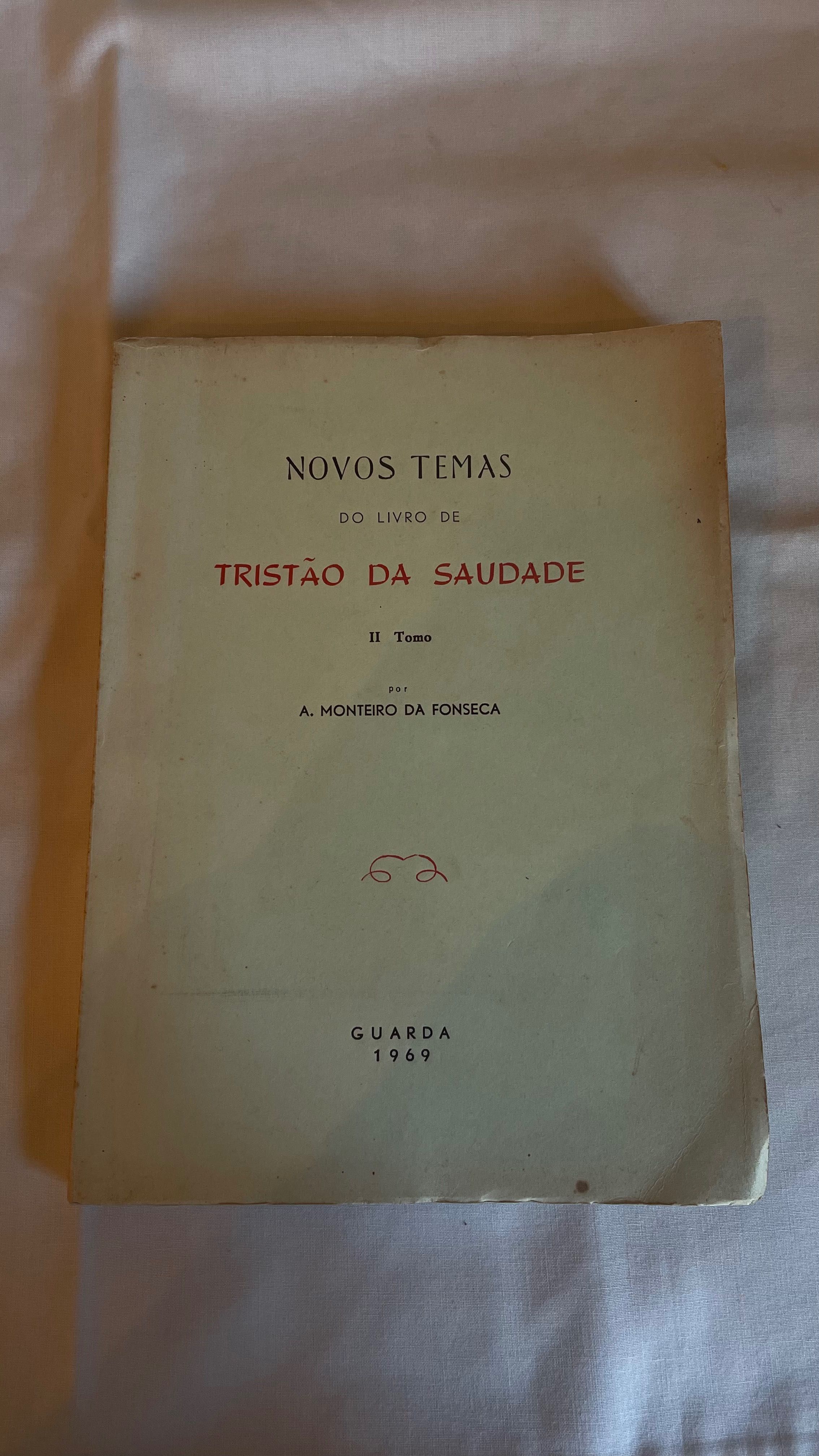Livro Tristão Da Saudade II Tomo