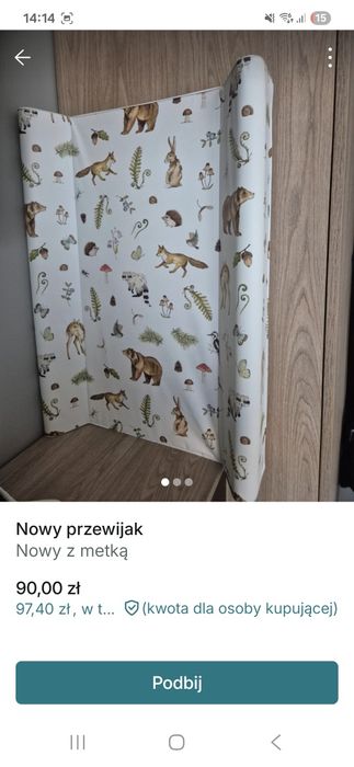 Przewijak na łóżeczko