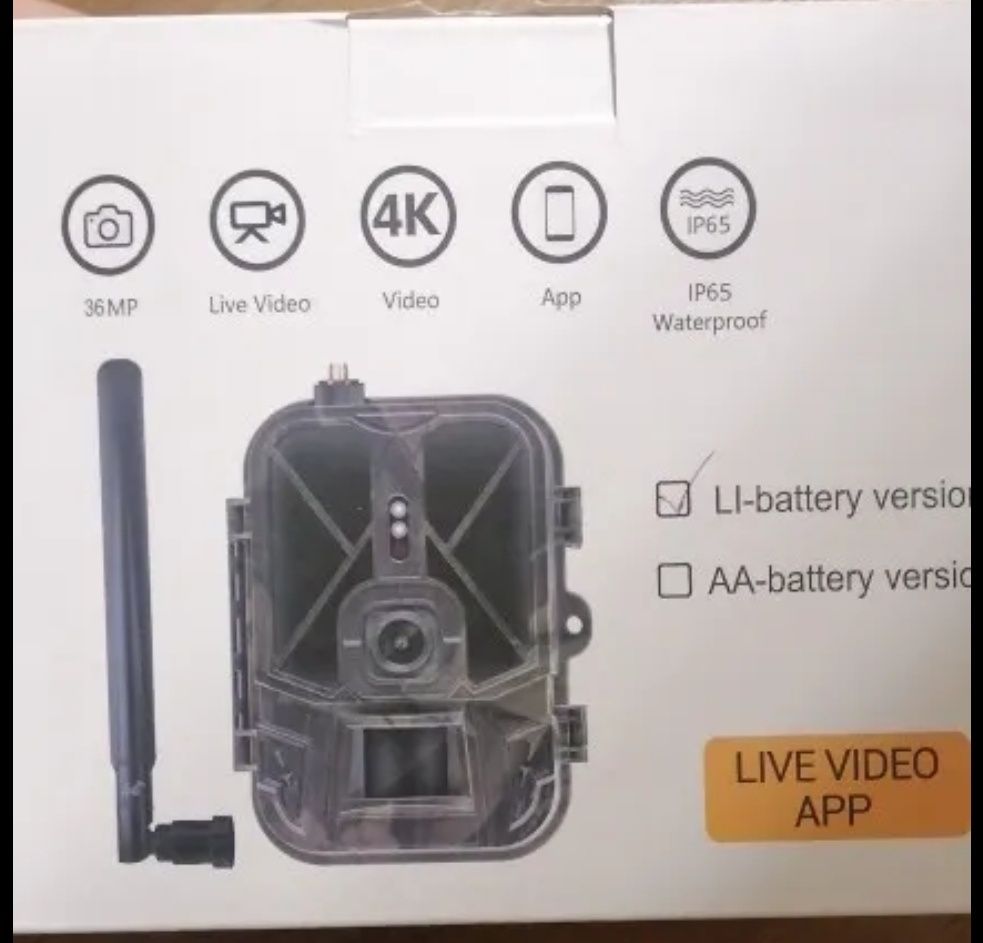 Câmara de caça/segurança 4k, 4G LTE Suntek, 940PRO Lithiun 36 MP