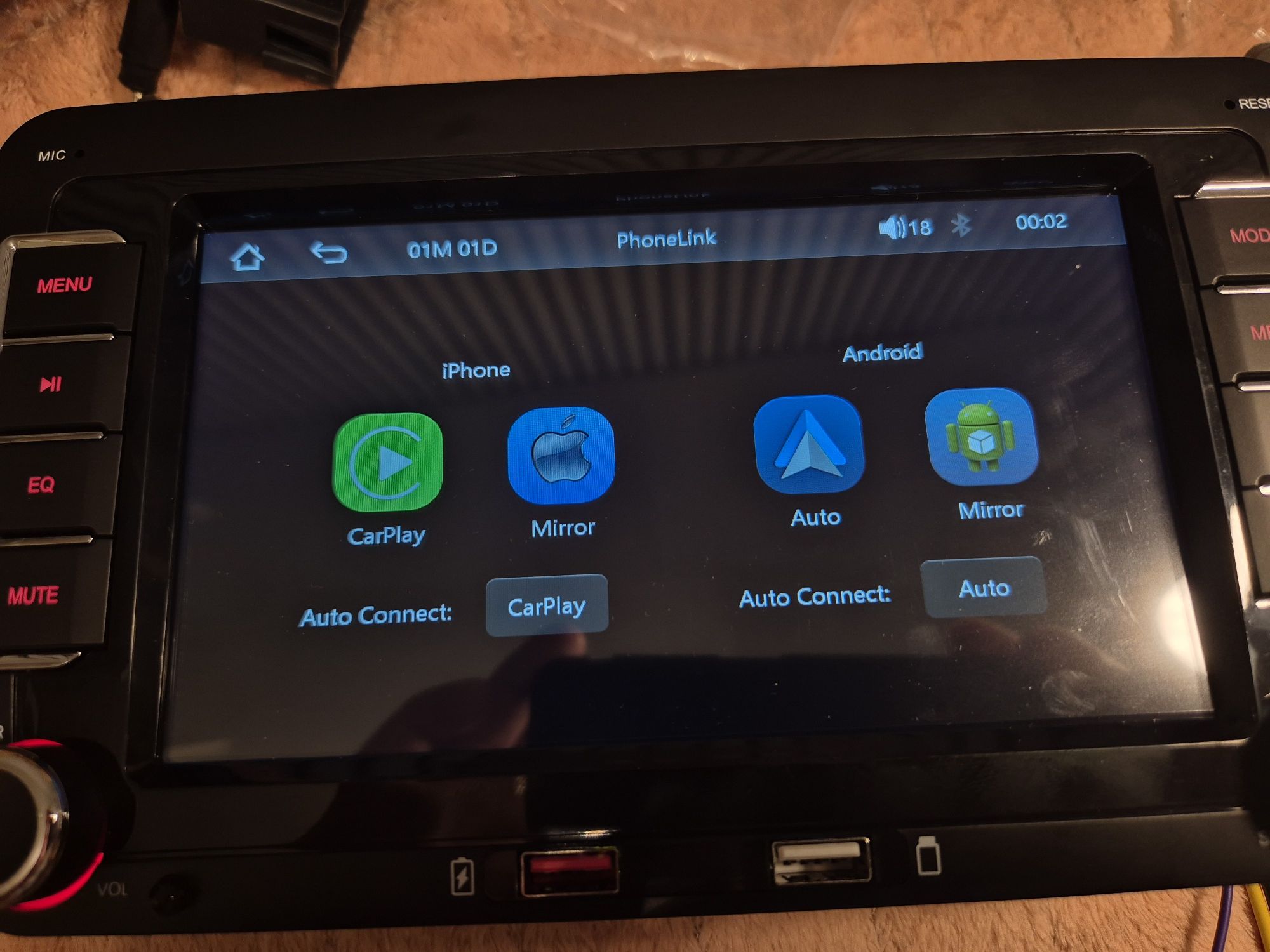 Radio vw Carplay wifi Pl pilot Usb skoda android auto golf seat