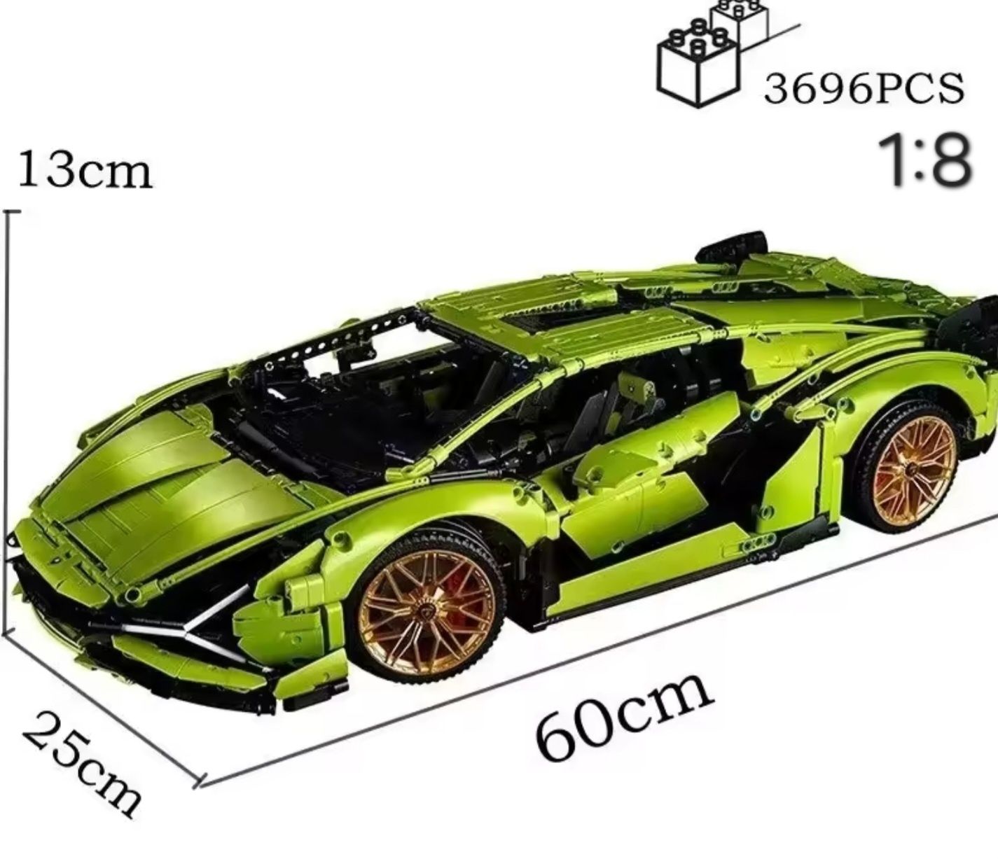 Конструктор машина Technic Lamborghini Sian 3696 деталей, масштаб 1:8
