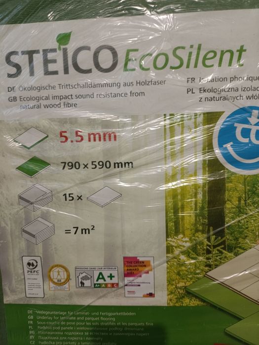 Podkład pod Panele Podłogowe EKO ZIELONY PŁYTA NATURALNY 5,5mm 7m2
