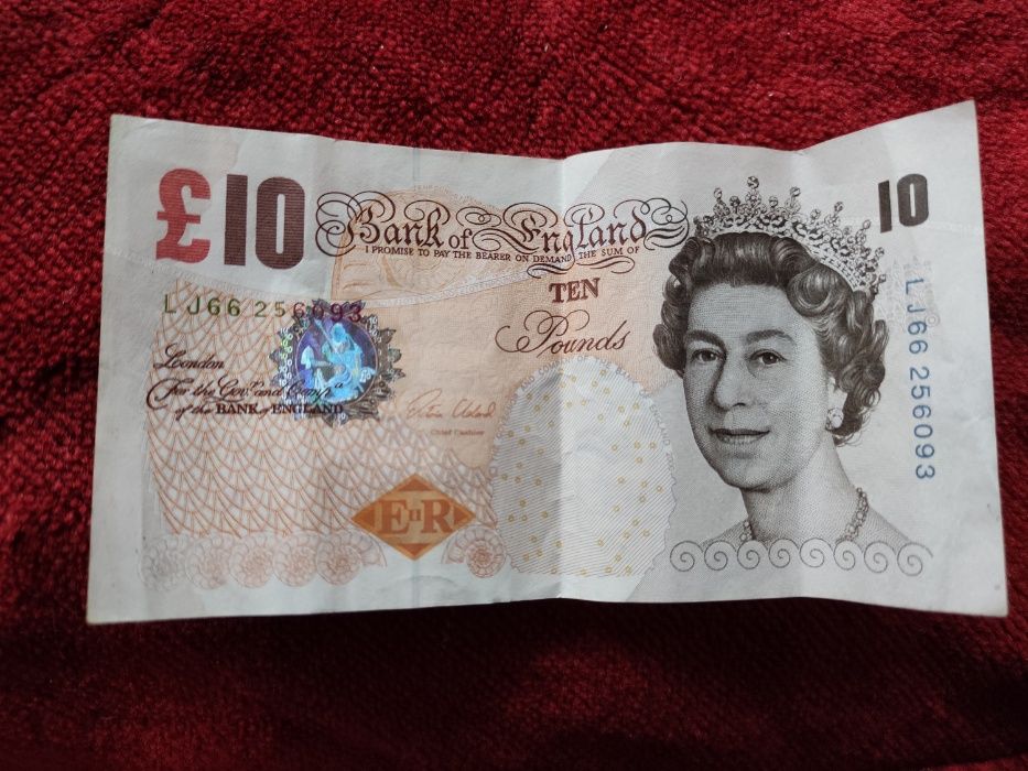 Nota Ten Pounds Bank of England