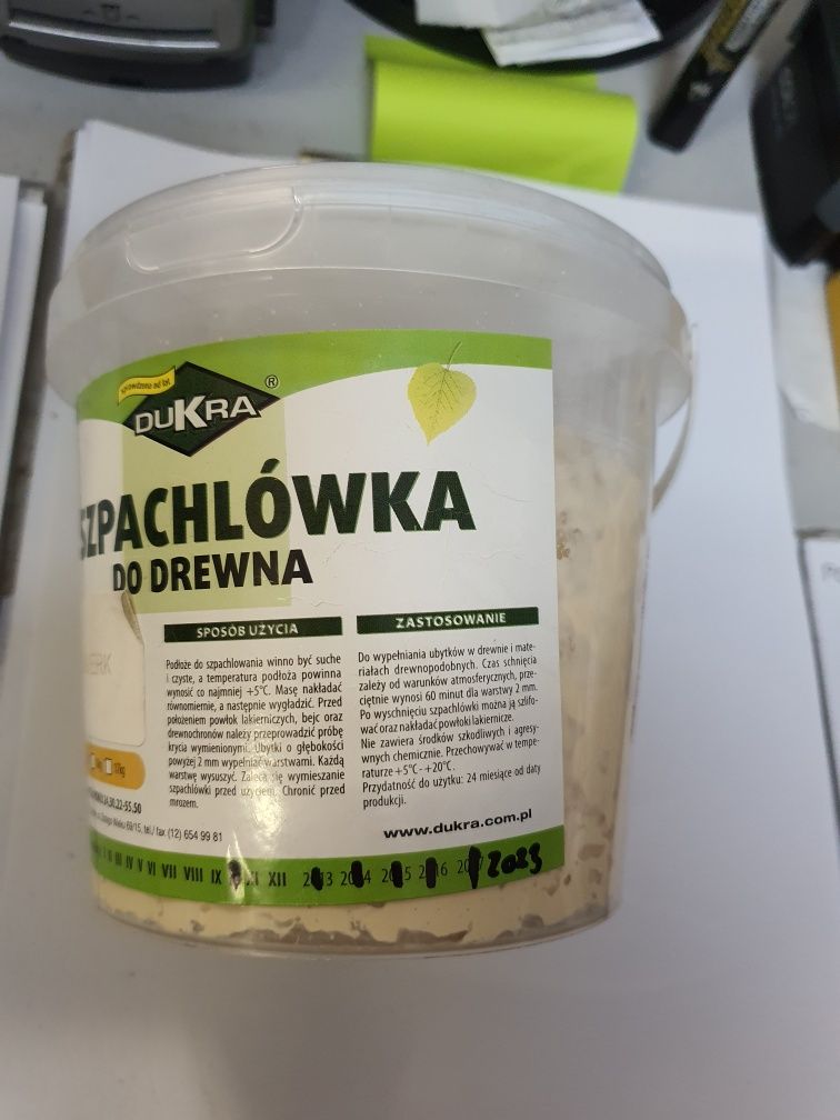 Szpachla szpachlówka do drewna Dukra budowlana