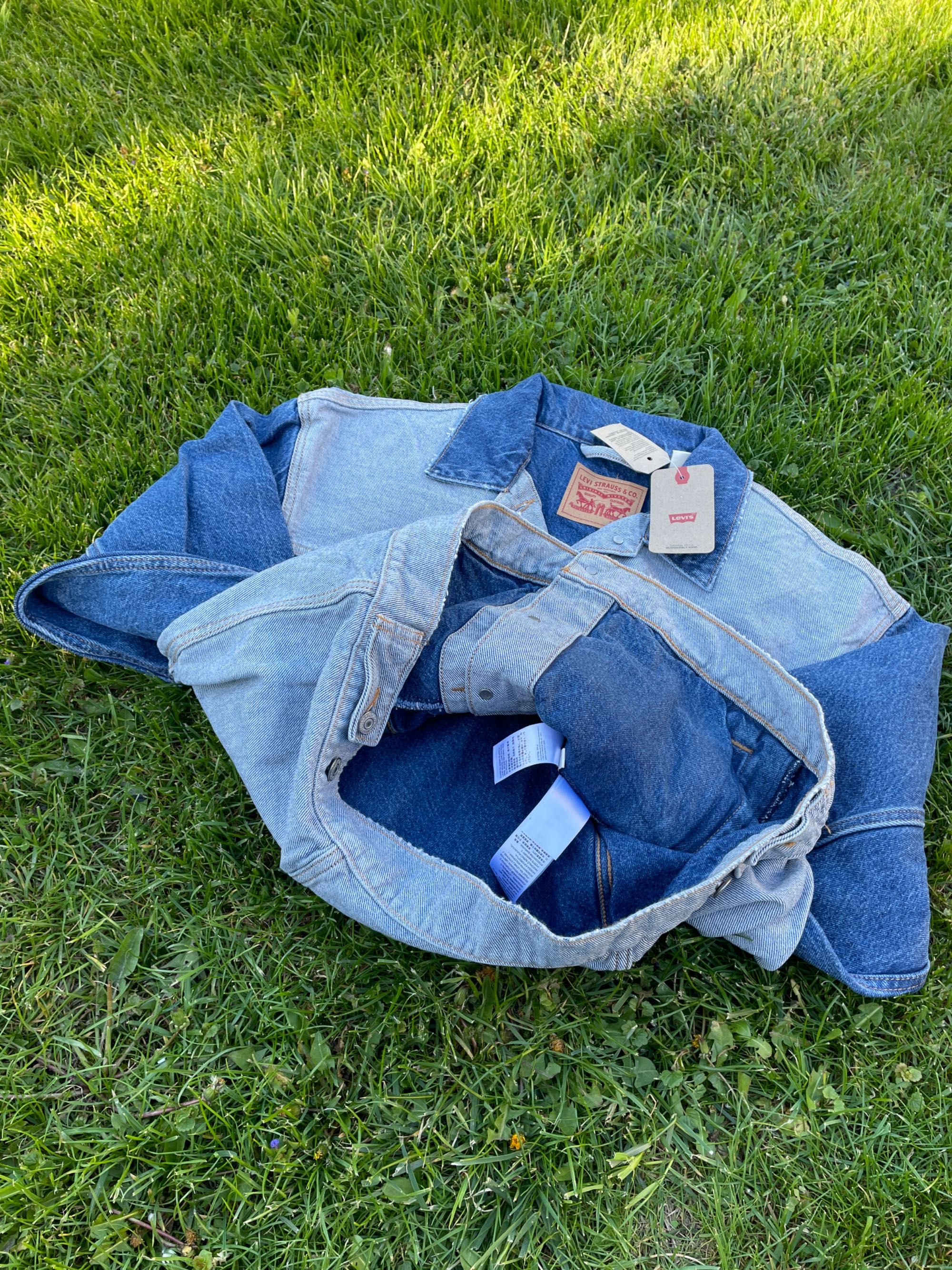 Levis женская джинсовая куртка (левис denim jacket) c америки L