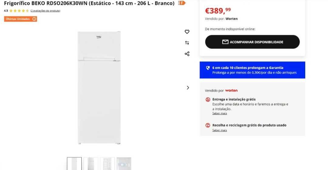 Frigorífico Beko