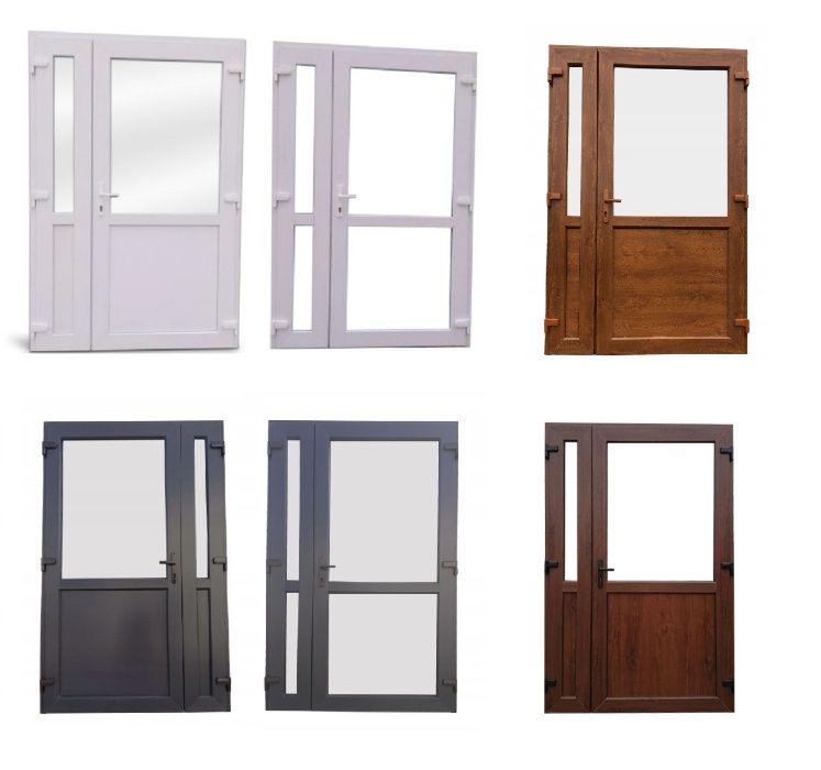 Drzwi PCV 125x210 dwuskrzydłowe białe NOWE różne rozmiary OD RĘKI