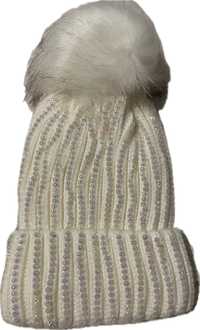 Зимова шапка з помпоном, жіноча
