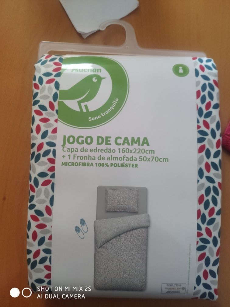 Jogo de cama, capa de edredão e fronha de almofada