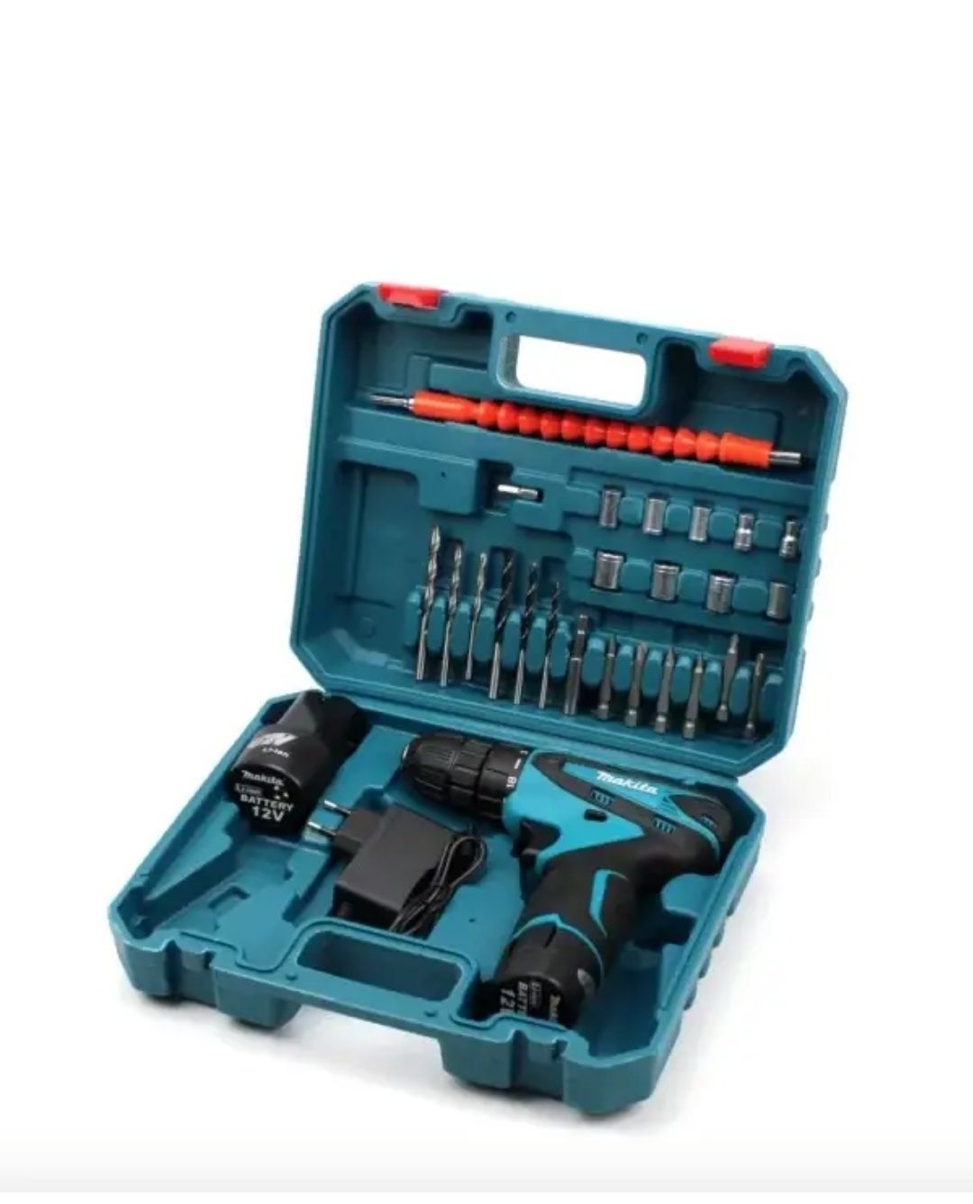 Акумуляторний шурупокрут 12 V з набором Makita DF330DWE, набір біт і з