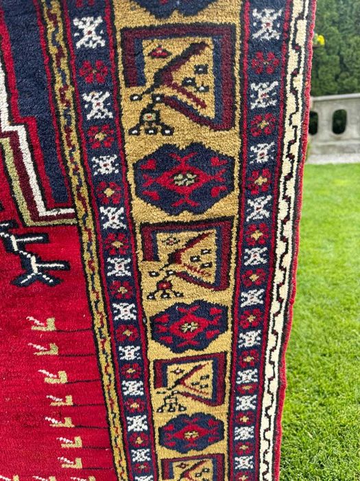 Vintage Kazak Kaukaz dywan Kaukazki r.tkany 195x100 galeria 10 tyś