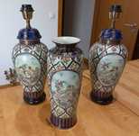 Conjunto Porcelana (Candeeiros+Vaso) Pintado à Mão Dominis - desde 99€