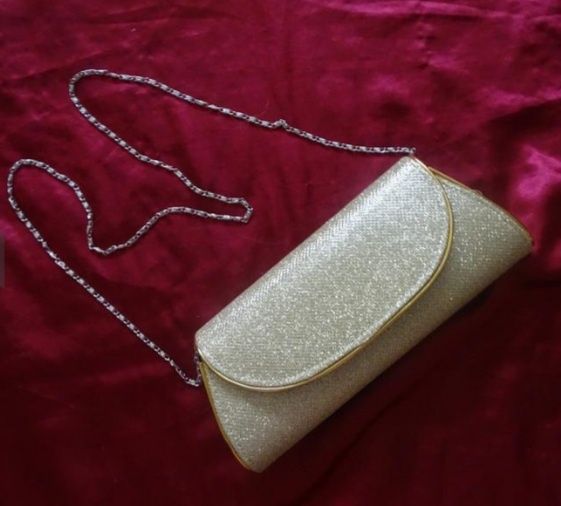Золотистый  новый клатч Plato