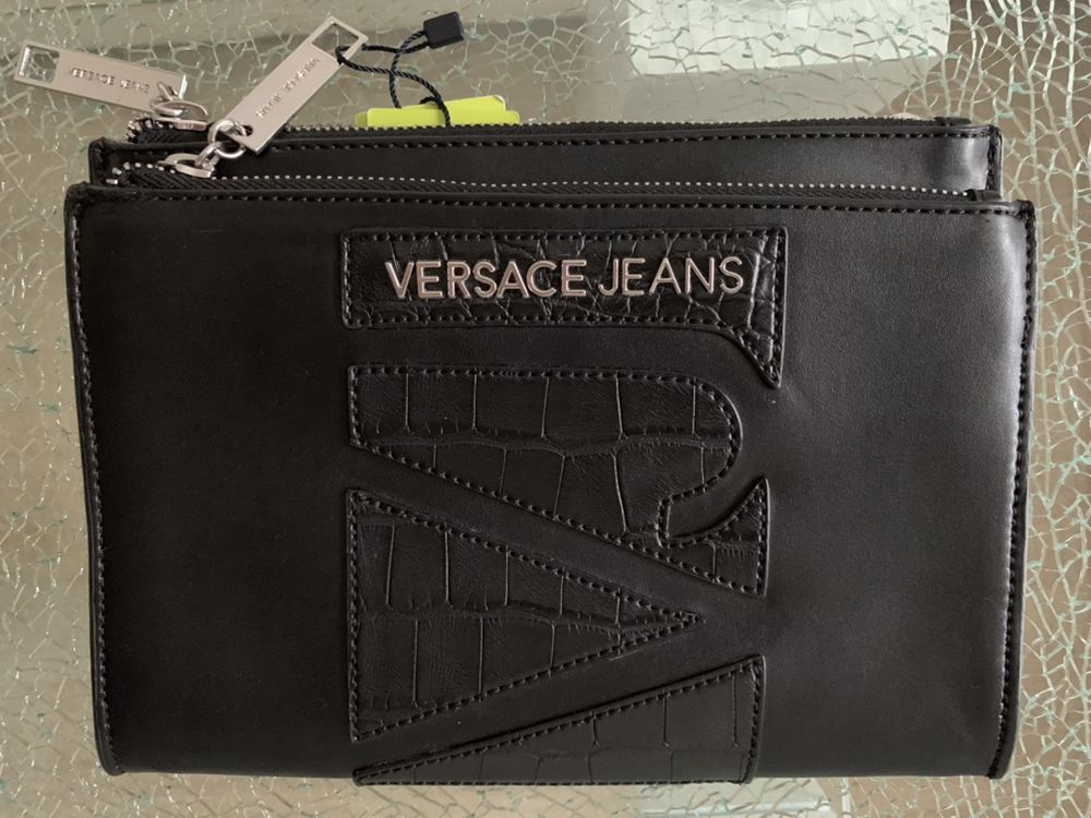 Versace Jeans torba torebka skórzana kopertówka