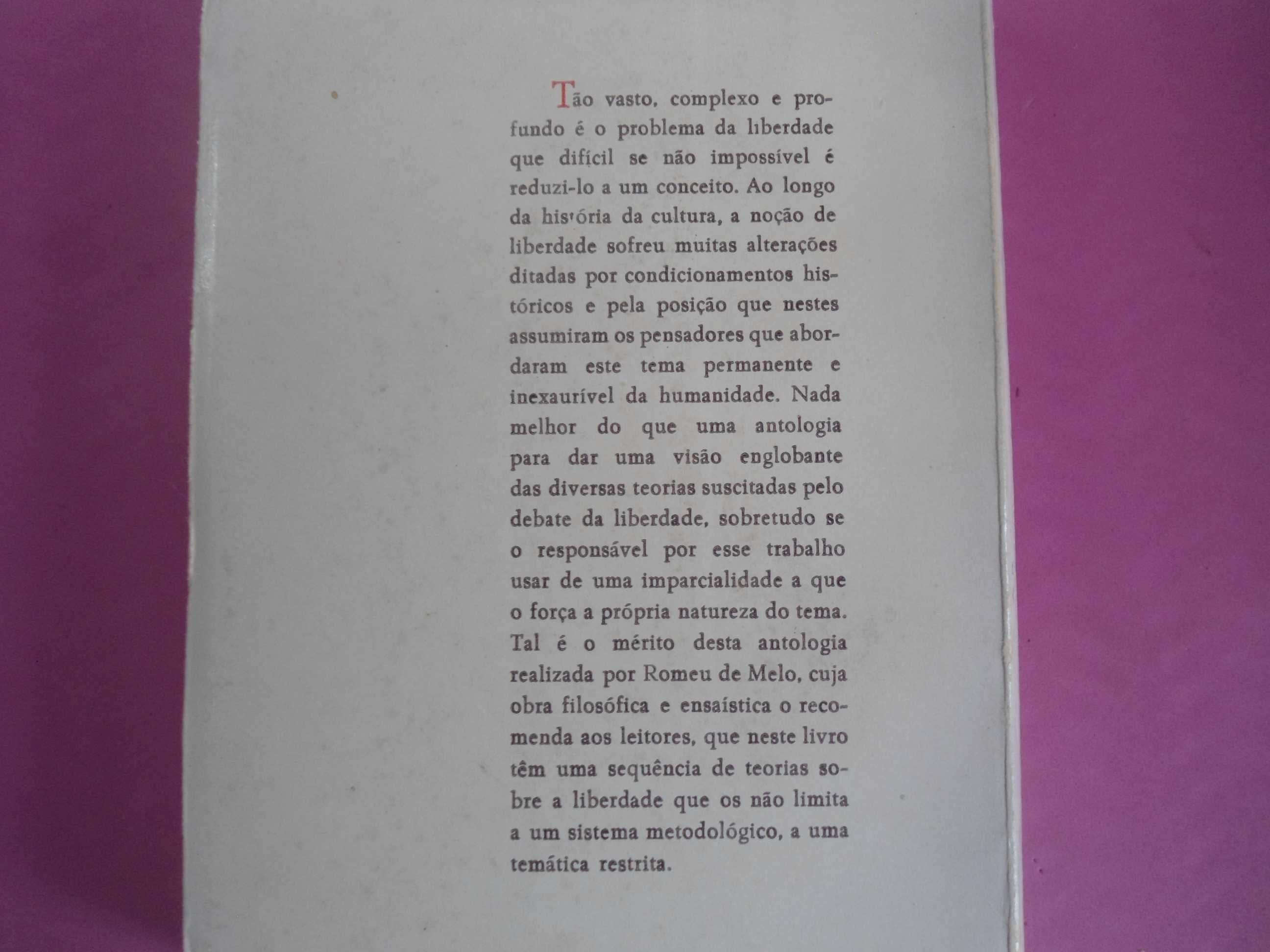 Sobre a Liberdade (antologia) por Romeu de Melo