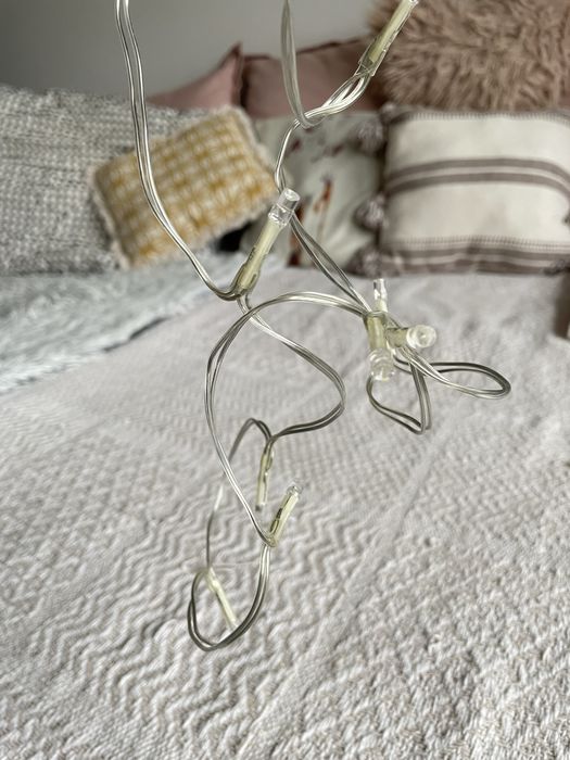 Lampki LED światełka choinkowe 14 lampek 185 cm chłodne