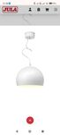Lampa sufitowa kula biała okrągła metalowa 2 szt regulowana żyrandol