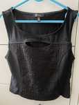 Crop top bluzka bershka s 36 cZarna krotka