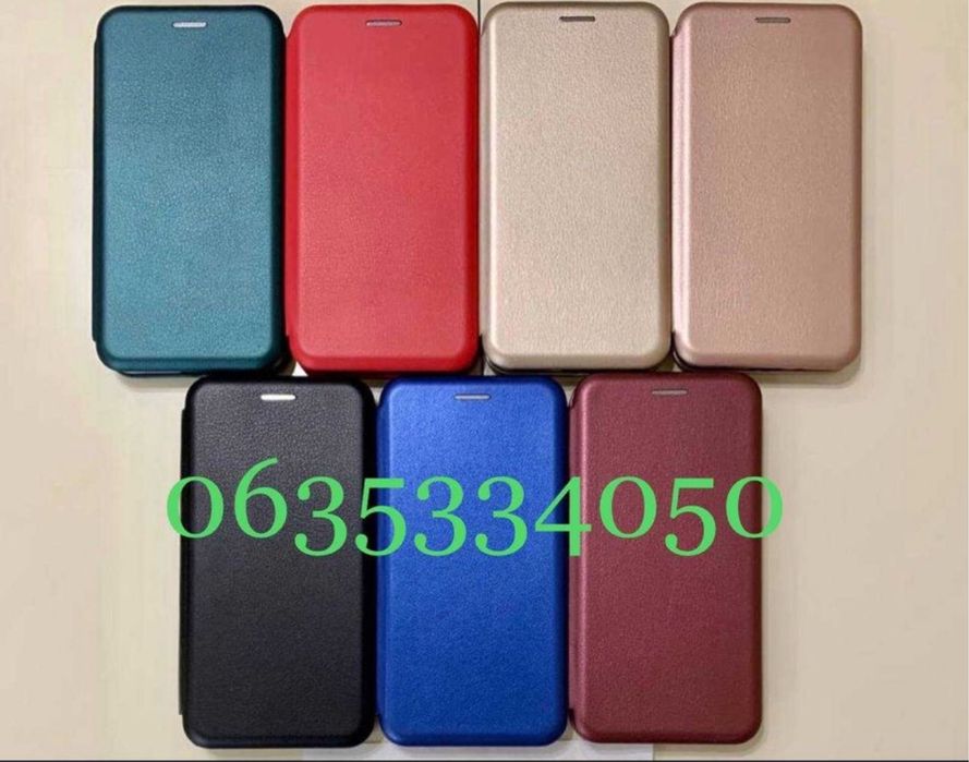 Чехол книжка для xiaomi mi redmi note 8 9 10 pro и другие