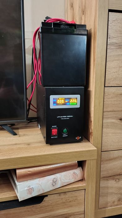 Система резервного живлення - ДБЖ 1кВт, 24V та АКБ 24v 80Ah - 2кВт