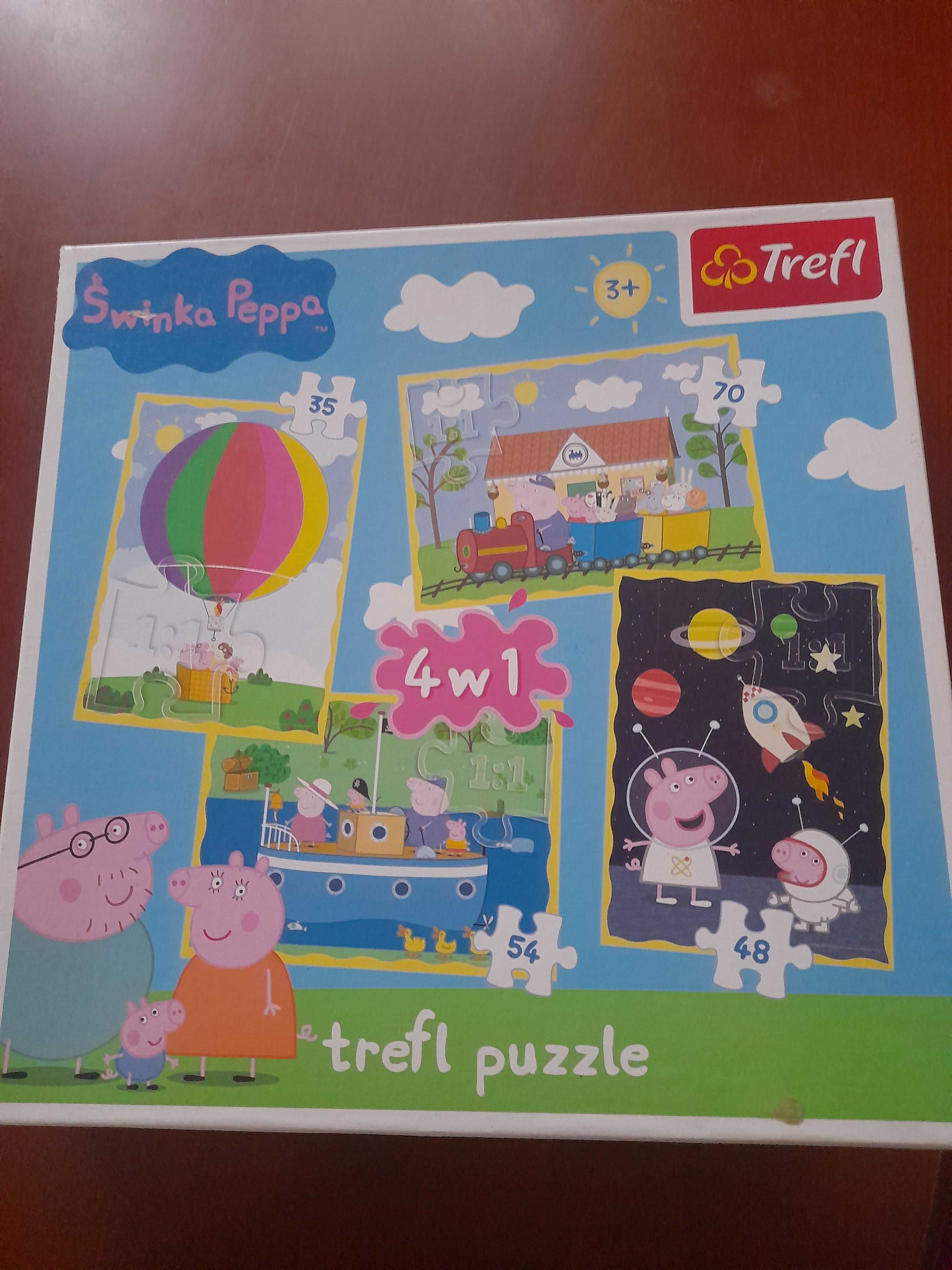 Puzzle Świnka Peppa 4 w 1