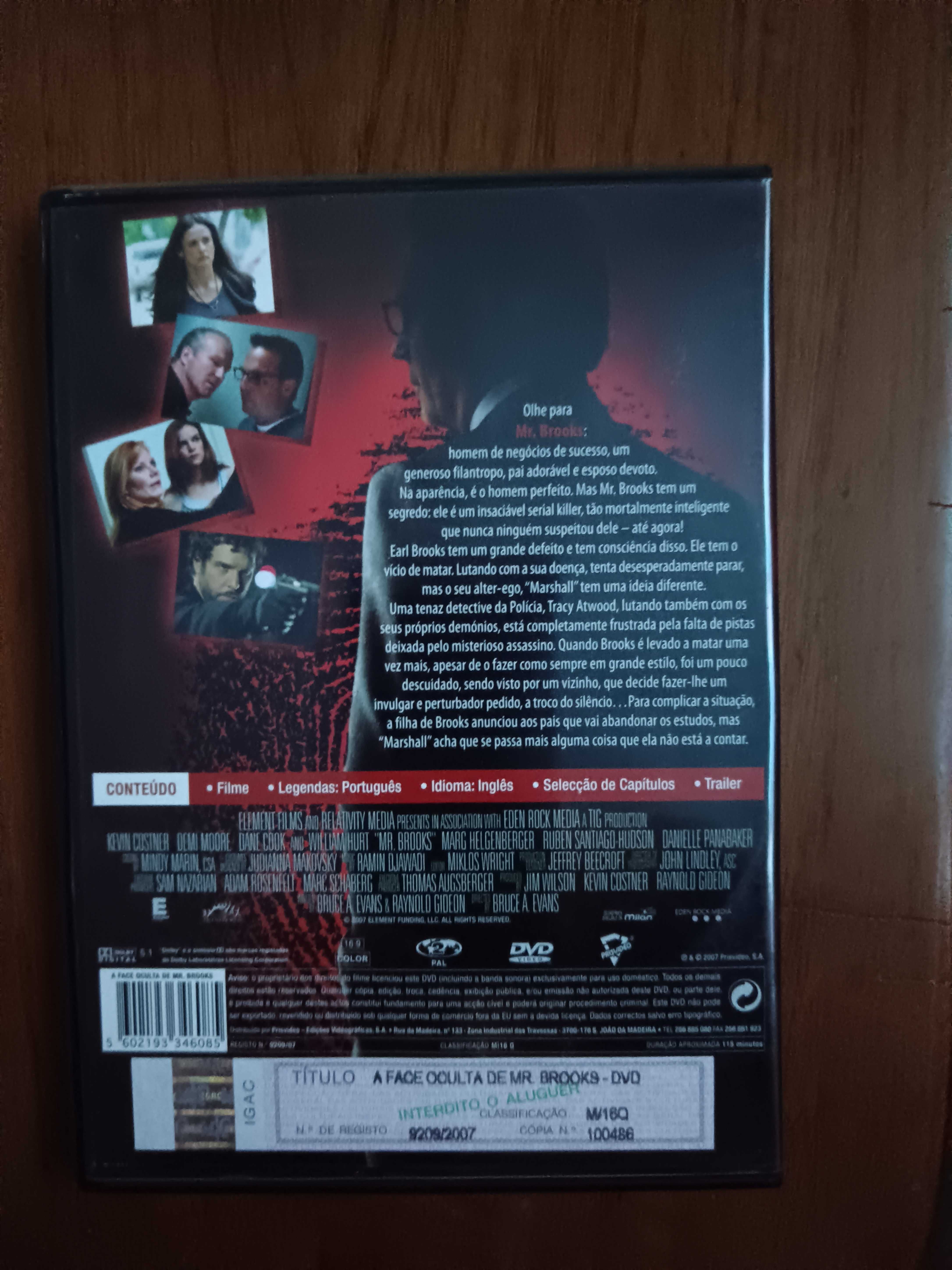 filme dvd original - a face oculta de mr brooks