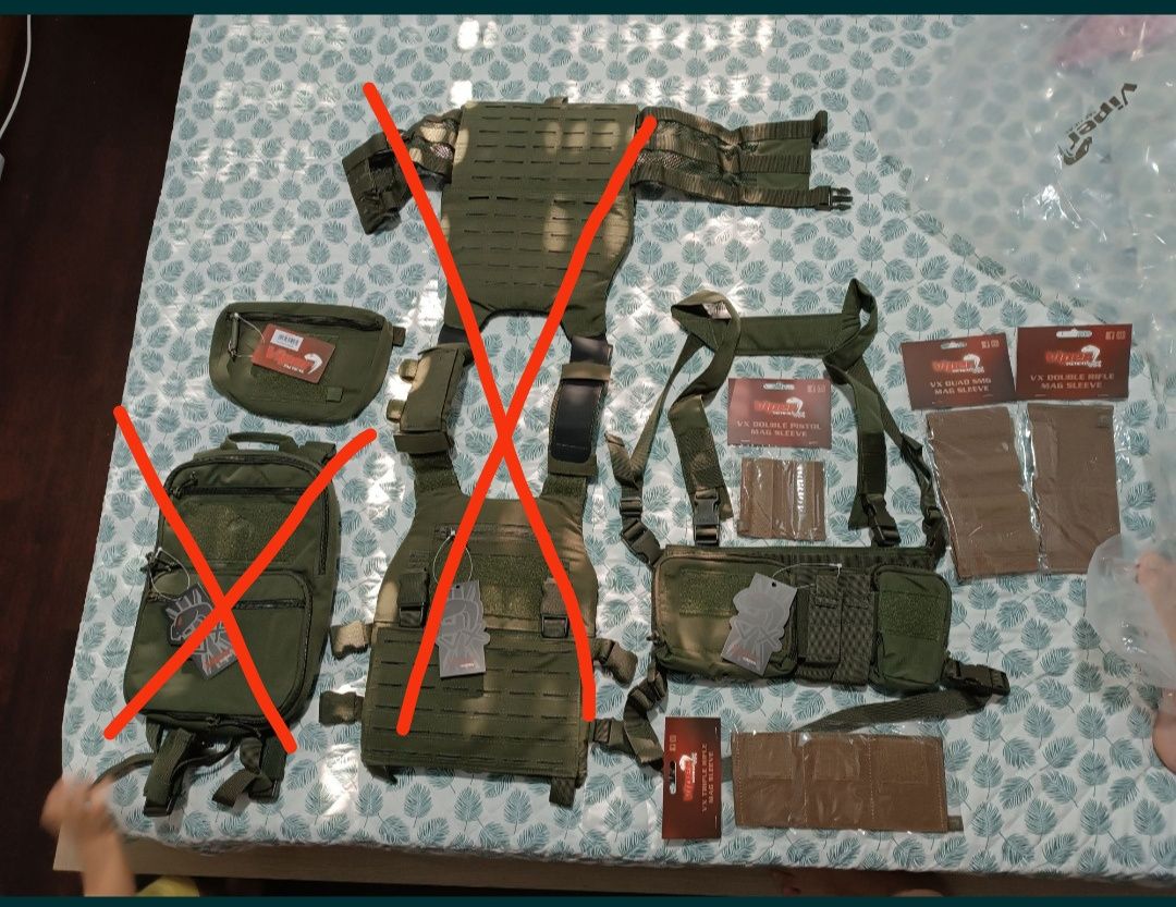 Conjunto de colete viper tactical airsoft
