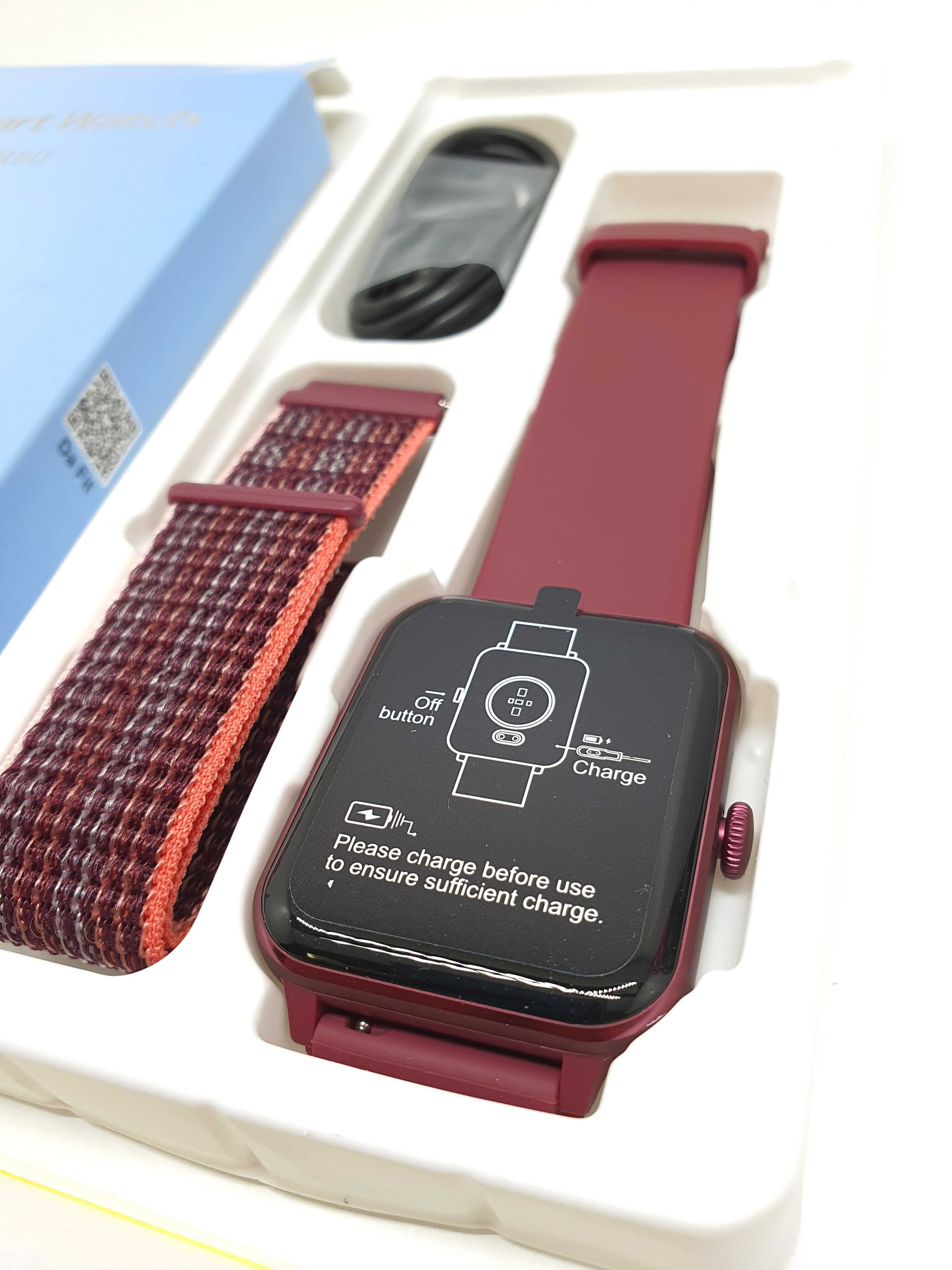Smartwatch R50 bordowy 2 paski android / IOS od Lombard Ruska 40