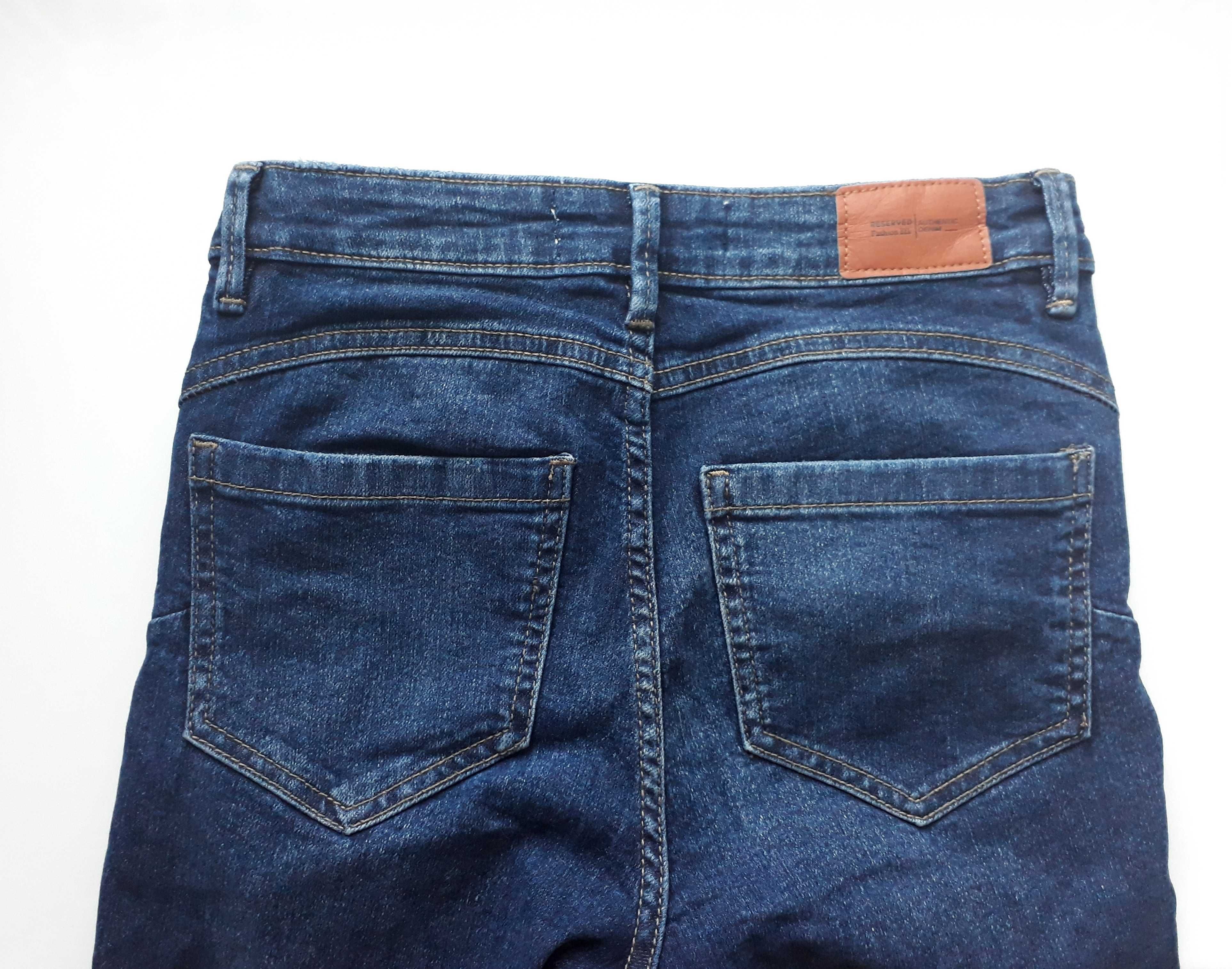 śliczne damskie jeansy reserved fashion denim vintage