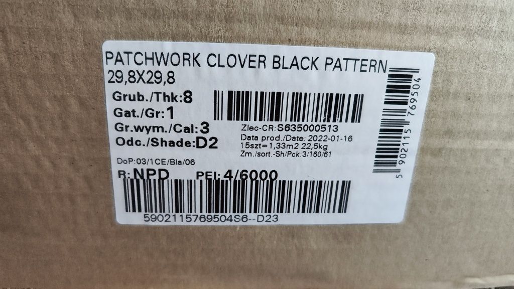 Patchwork Clover Black Parter płytki flizy kafelki