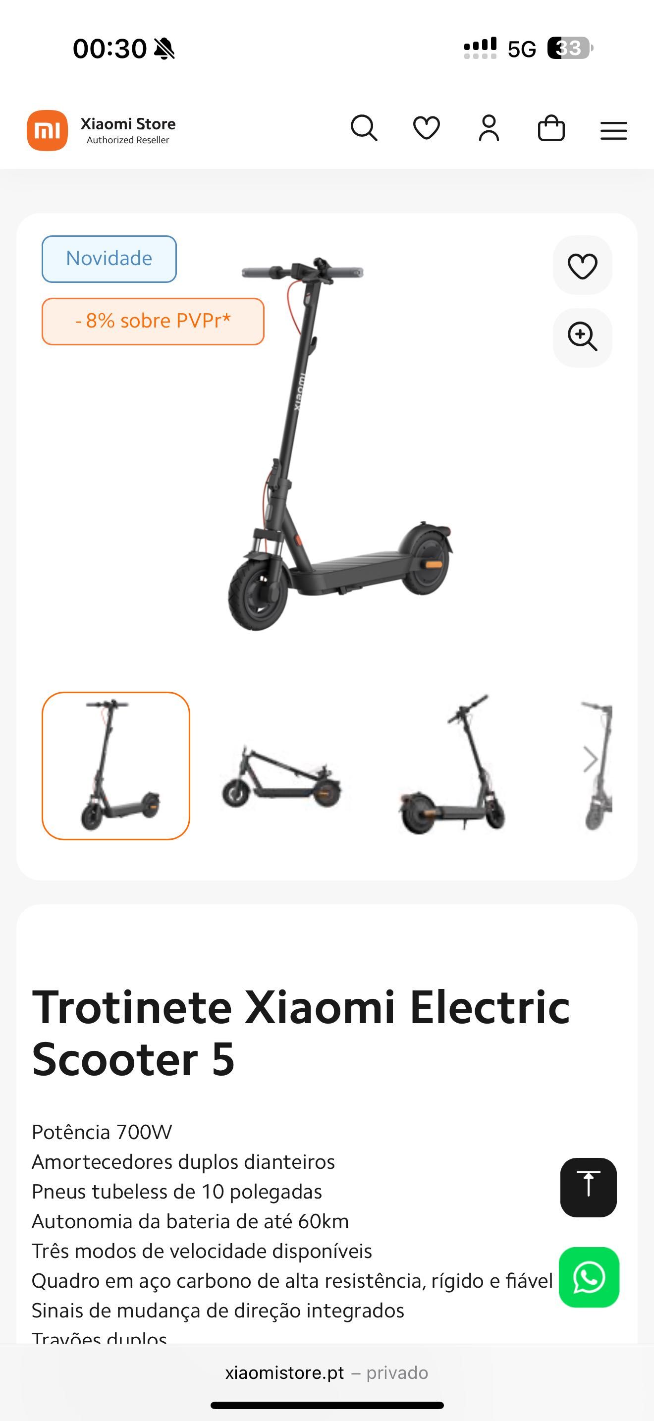 Vendo trotinete xiomi electric scooter 5