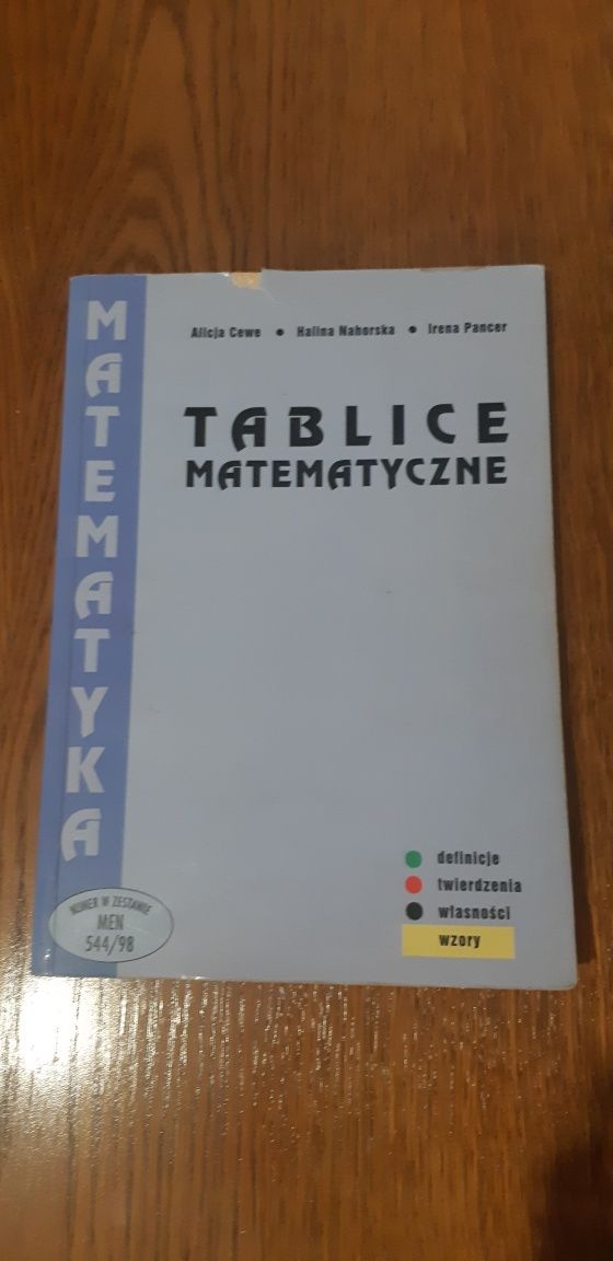 Tablice matematyczne.