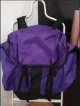 Mochila viagem/campismo, roxo/preto 45x55cm 3 divisões extra + grande