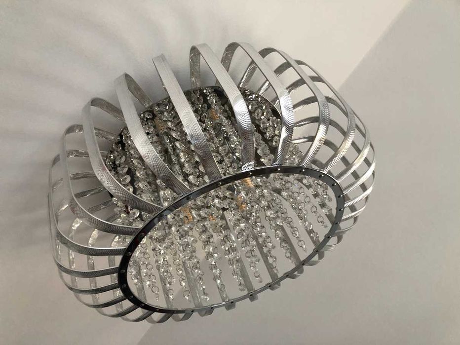 Lampa z kryształami led agata meble