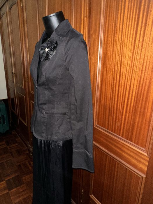 Blazer preto vintage Zara TRF com elastano